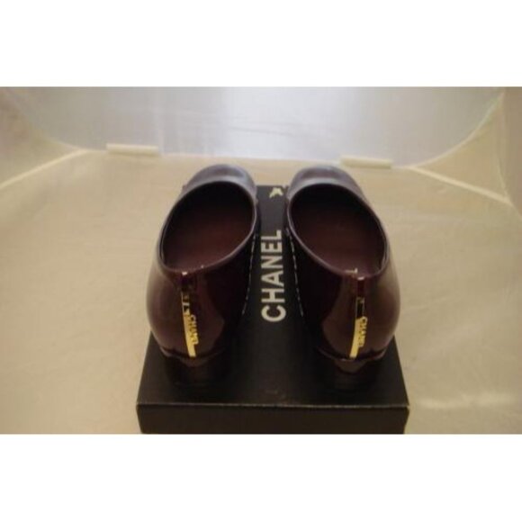 Chanel Patent Leather Ballet Shoes Flat Rare Vintage 41 EUR 11 US New In Box - Picture 2 of 16